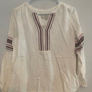 Ann Taylor LOFT long sleeve tunic shirt